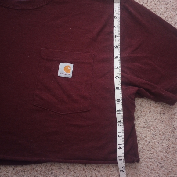 Carhartt Burgundy Crop Top - Picture 3 of 4